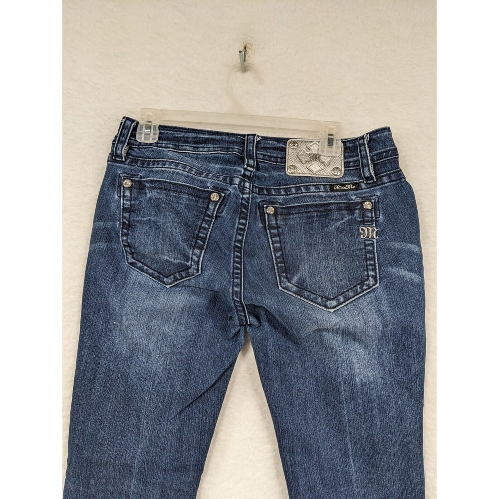 Miss Me Wild Flower Mid Rise Embellished Front Inseam (33") Jeans Size 29 - Picture 10 of 16